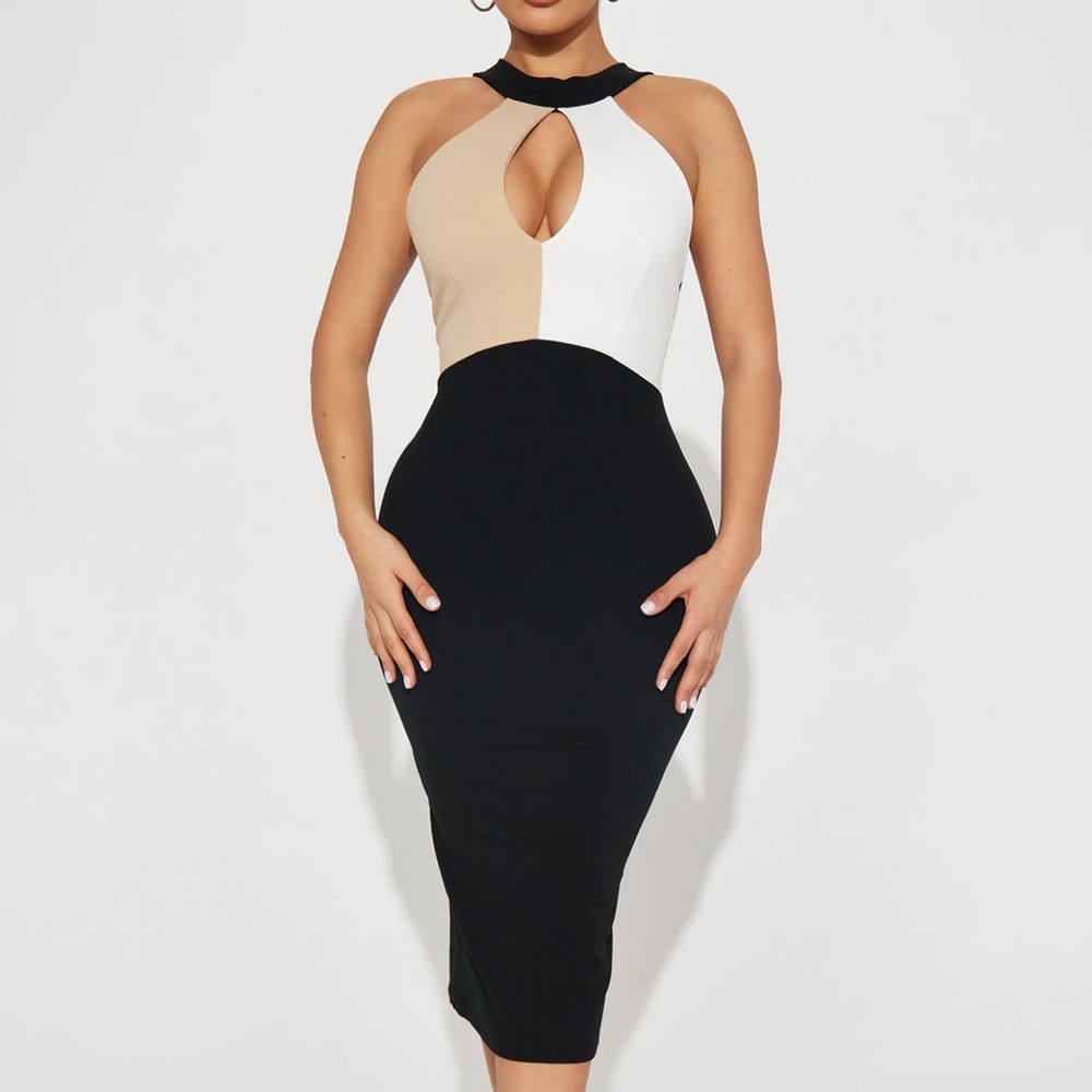 Halter Neck Midi Dress